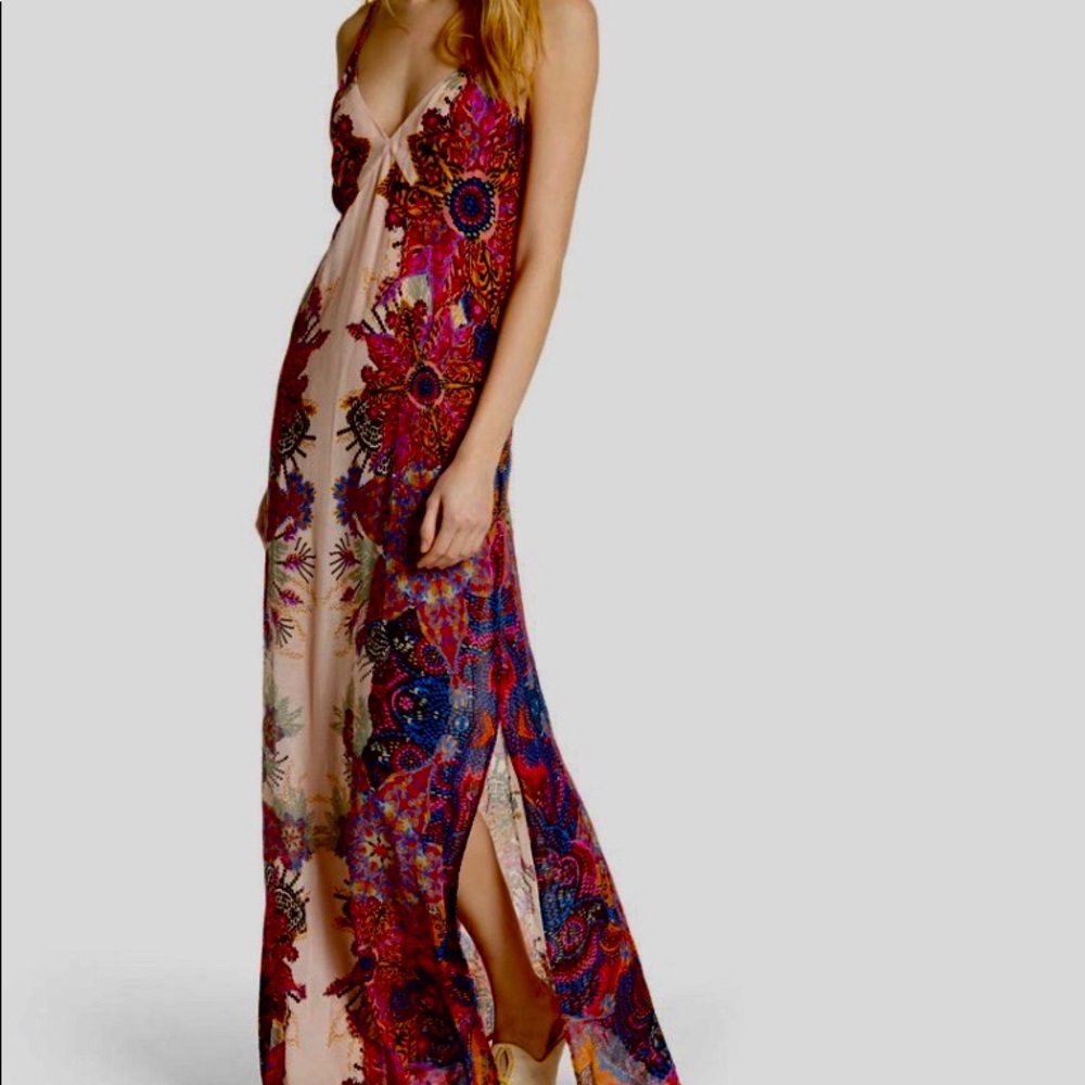 🔥🔥 Free People Multicolor Wildflower Maxi Sli…